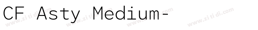 CF Asty Medium字体转换